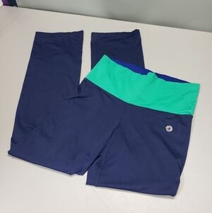 Aerie fit navy blue, green active wear pants M